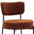 Boucle Dining Chairs Set of 2, Kitchen Chairs Set of 2 with Cushion and Curved Backrest for Living Room Restaurant-1334122351