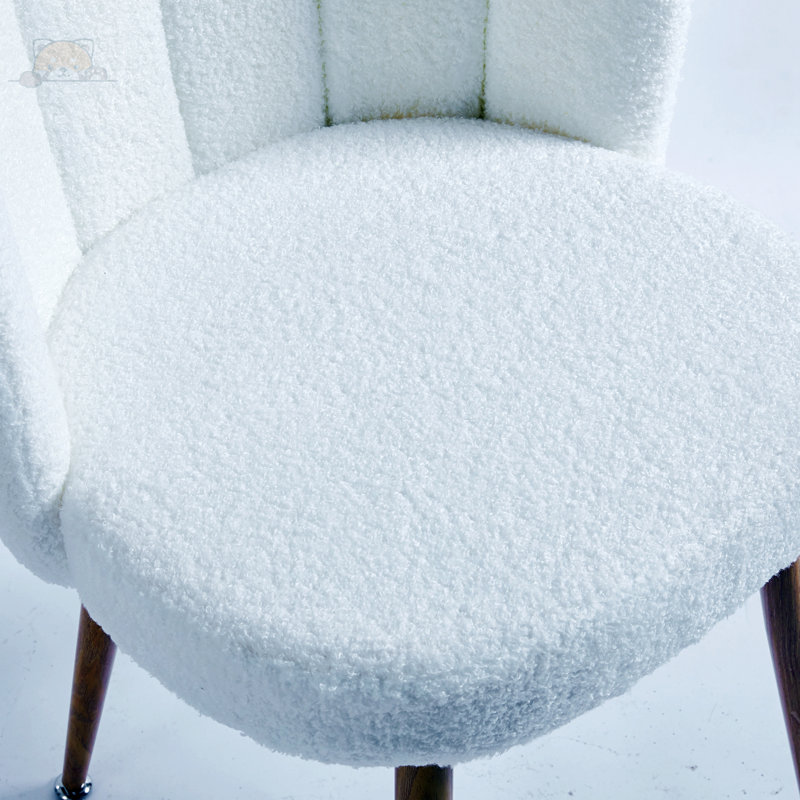 Chaise d'appoint de 23,62 po Cytlali, Tissu blanc Cytlali