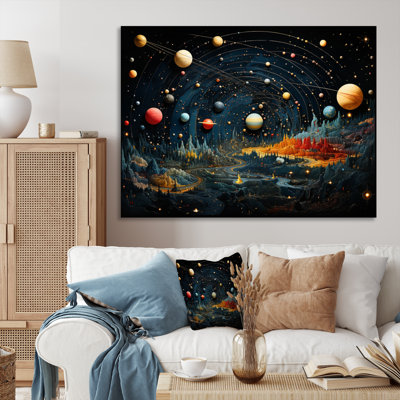 Impression sur toile, planètes colorées II
