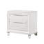 Table de chevet glamour à finition perle avec tiroirs, pieds en acrylique durable et mobilier de chambre à coucher en bois moderne, 1 pièce