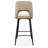 Khaki Velvet Hollow Back Counter Bar Stools