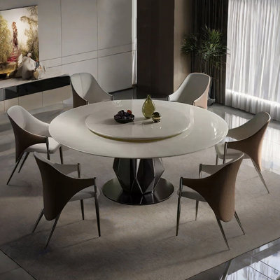 Luxury Simple Marble Round Dining Table Sets