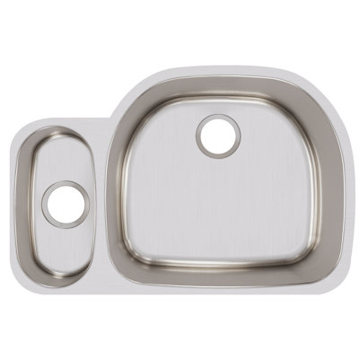 Lustertone 31.5" L x 21.125" W Double Basin Undermount Kitchen Sink
