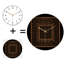 Horloge murale silencieuse en verre trempé de 30 cm, « Cube lumineux doré », sans tic-tac, fonctionne avec des piles AA (non incluses), décoration artistique pour la maison