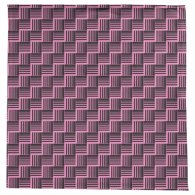Rayures nattes classiques Nappe, Rose/noir