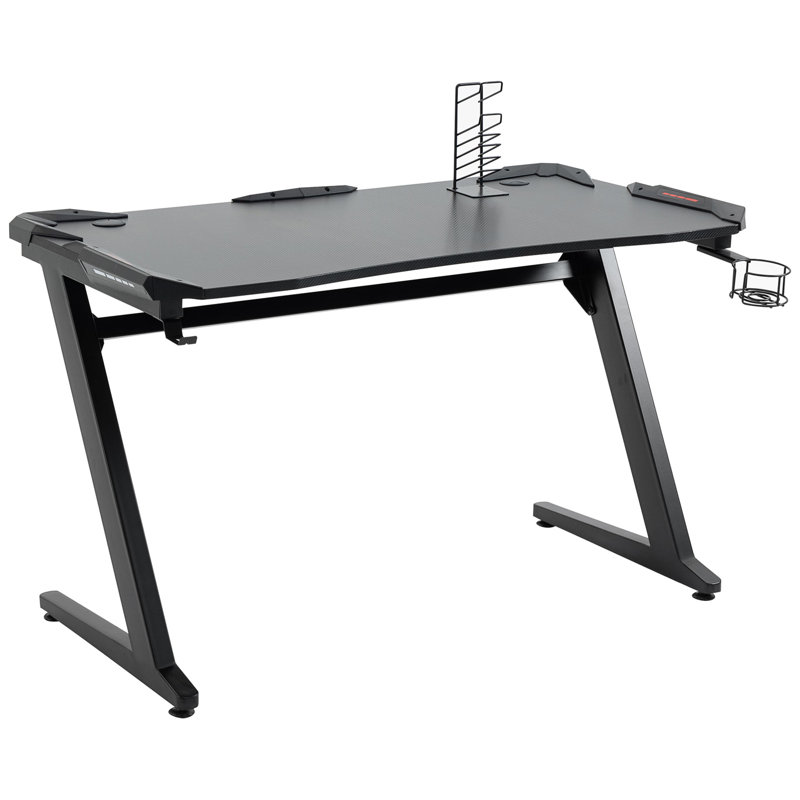 Klara Computer Desk, Black, 96cm H x 122cm W x 66cm D 