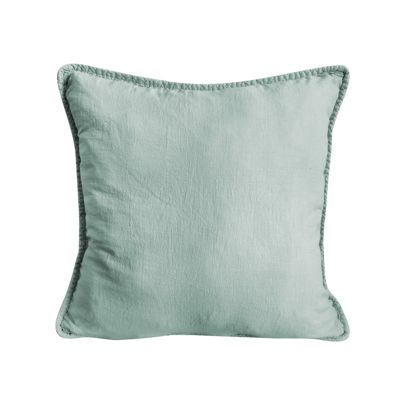 Housse et insert de coussin carré en coton Carson, Menthe