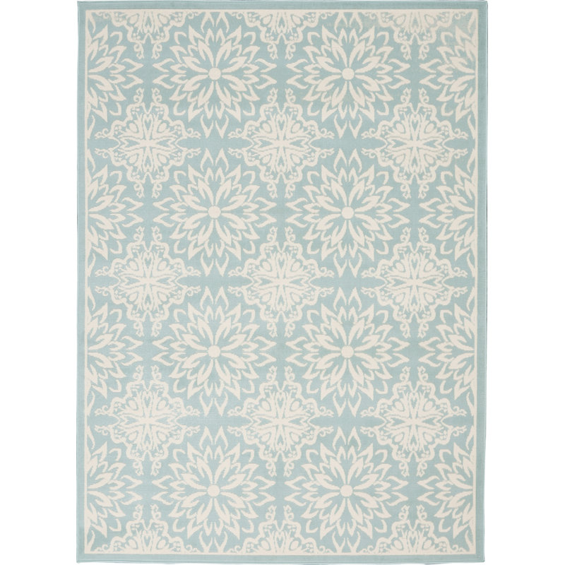 Yurig Floral Indoor Rug, Rectangle 6' x 9'