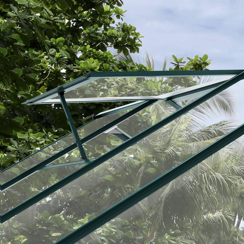 6 Ft W x 4 Ft D Greenhouse, Green