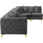 168" Wide Velvet Reversible Modular Corner Sectional-82749529
