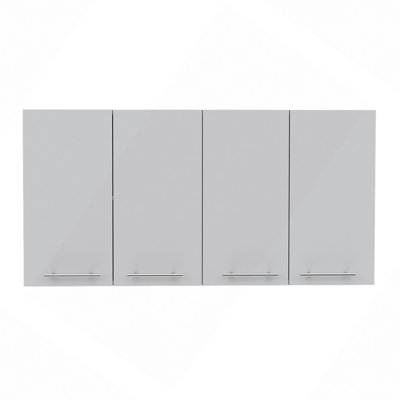 120 Wall Cabinet, Four Doors, Two Cabinets, Two Shelves