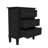 Black Nightstand with Three Drawers, Fully Assembled-863231363