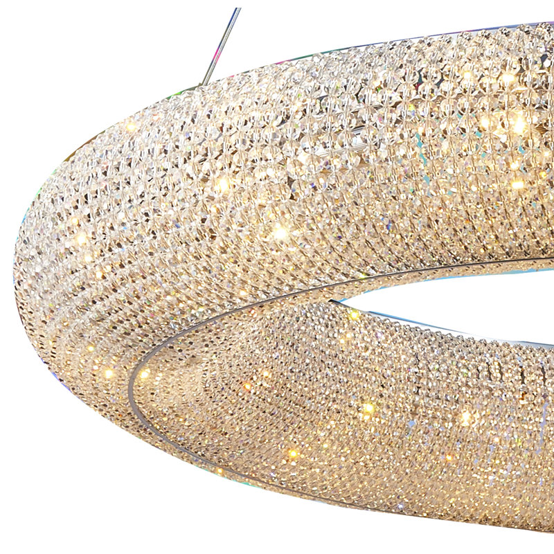 Lustre rond en cristal 16 lumières Transitional