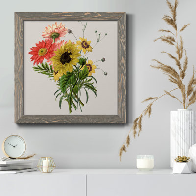 Sunflower Arrangement - Peinture sur toile encadrée