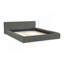 Structure de lit tapissier en tissu chenille avec motif plissé, lit plateforme avec tête de lit et structure solide. Aucun sommier tapissier requis-1283703918