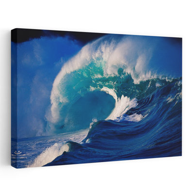 Vagues éclaboussant dans la mer, art contemporain abstrait