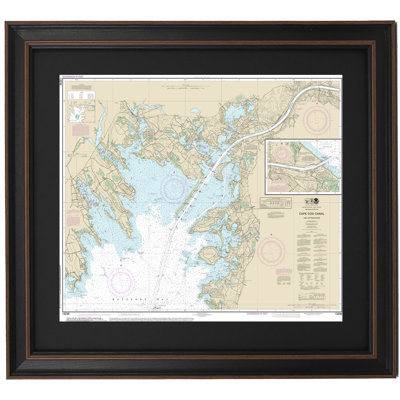 Cape Cod Canal, MA | Nautical Chart | Framed Print