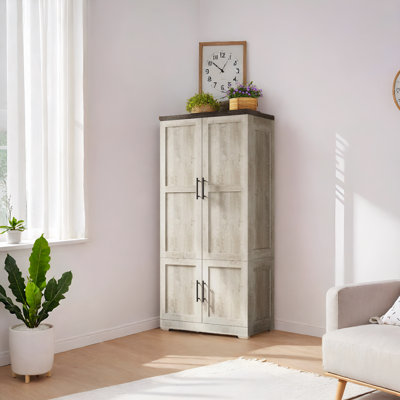 Large Wardrobe Close With Hanging Rod And 2 Doors by August Grove