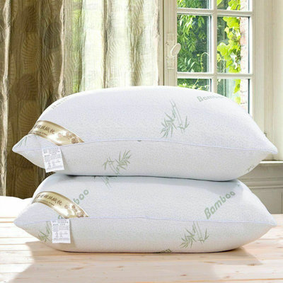 Bamboo Memory Foam Pillow Orthopedic Head Neck Support 48 x 74 cm Breathable Cooling Pressure Relief