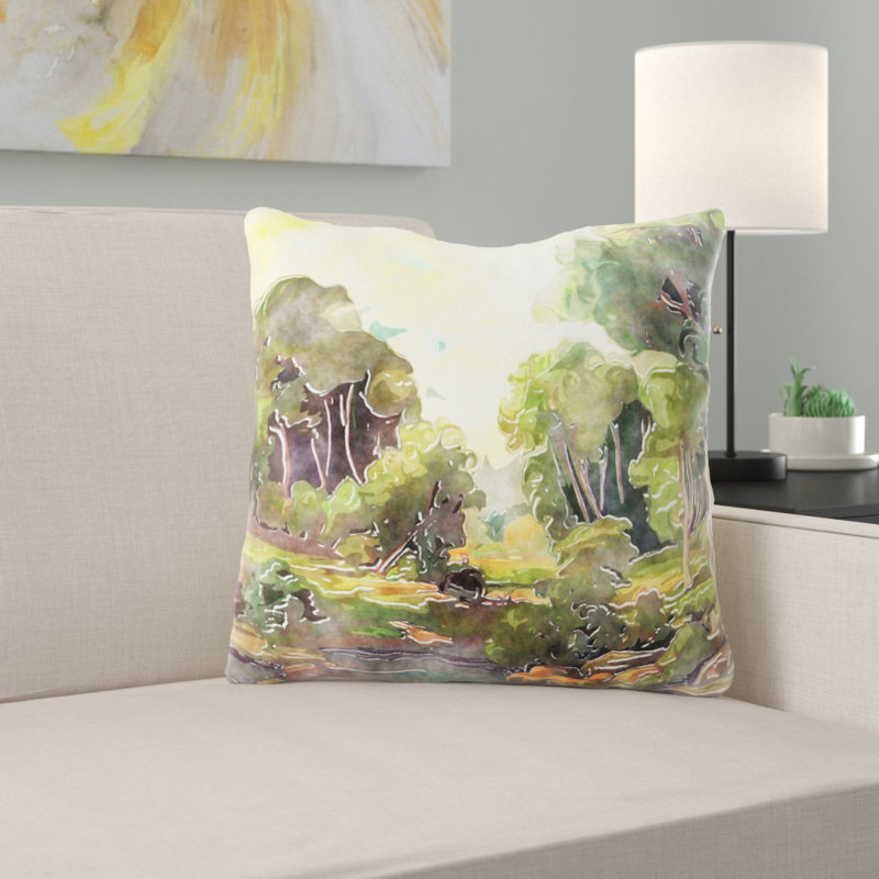 Housse de coussin d'extérieur carré Muncy, Microsuède, Intérieur