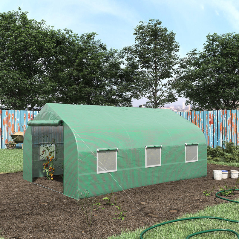 Serre de 11,5 pi x 10 pi x 7 pi avec construction galvanisée, plantes en treillis de ventilation froide de 11,5 pi x 10 pi x 7 pi, acier, offrant une protection idéale pour les plantes