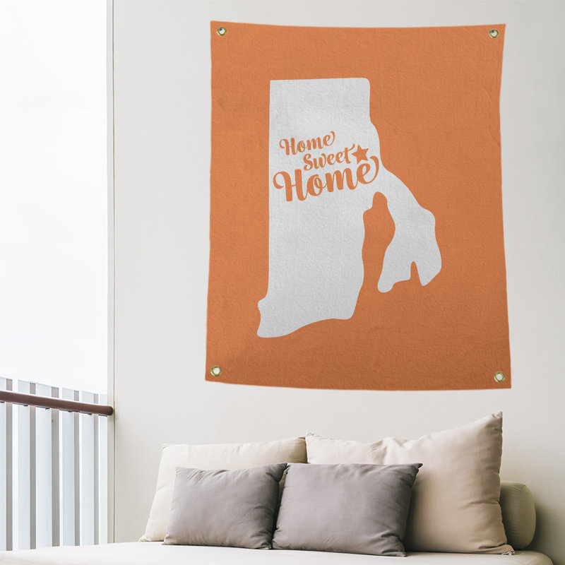 Tapisserie murale providence doux pour la maison, H 80 po x l 59 po, Orange