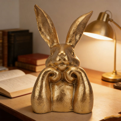 Figurine de lapin de Pâques en résine de printemps vintage