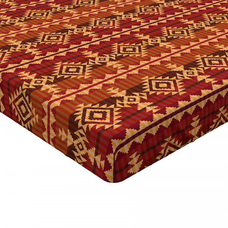 Microfiber Geometric Fitted Sheet, Full Fitted Sheet