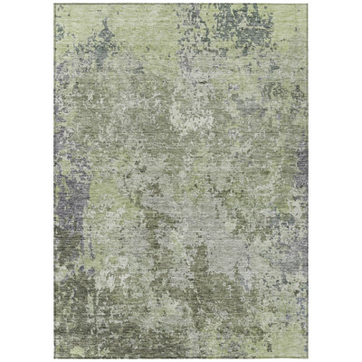 Kairi Green Washable Indoor-Outdoor Rug - 