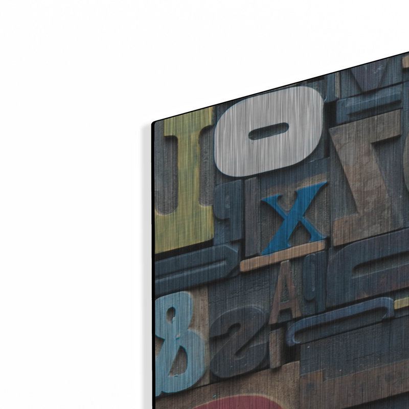 «Latitude typographie 6» par Holli Conger, Latitude Wall®, art mural en métal, H 24 po x l 48 po
