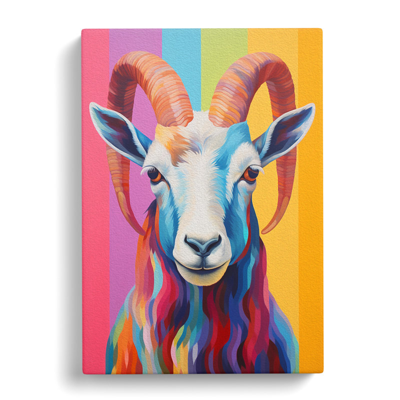 Goat Colour Field - No Frame Print, 50cm H x 35cm W x 3cm D