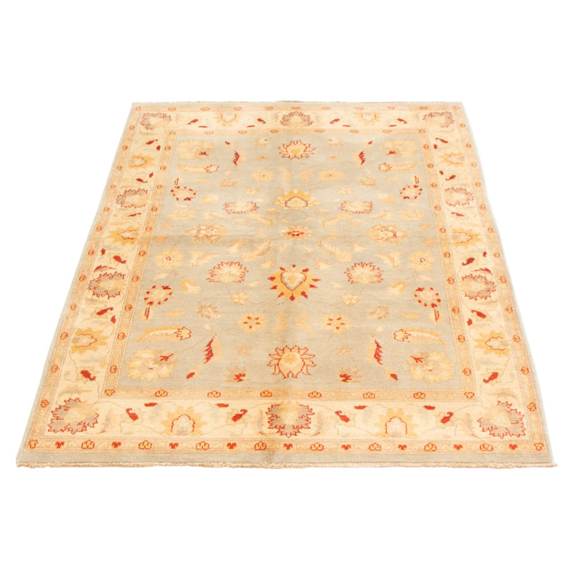 Tapis bleu clair torsadé Chobi 5 pi 0 po x 7 pi 9 po
