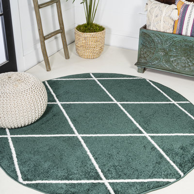 Tapis vert / blanc Bertrice