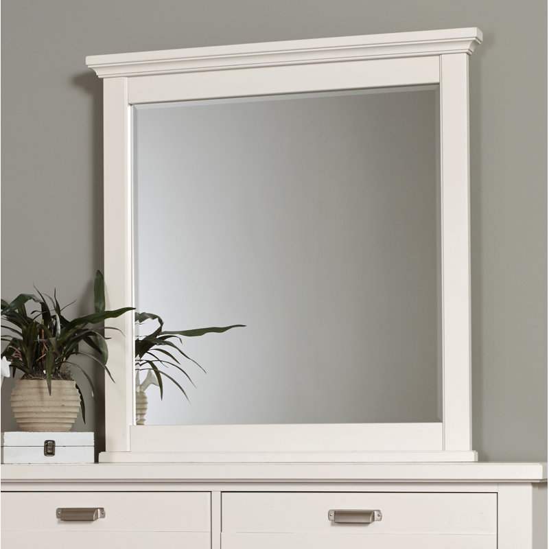 Erving Solid Wood Frame Dresser Mirror, Lattice