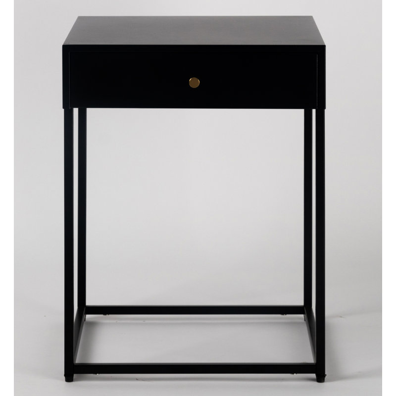 Verona 43cm W Steel Bedside Table