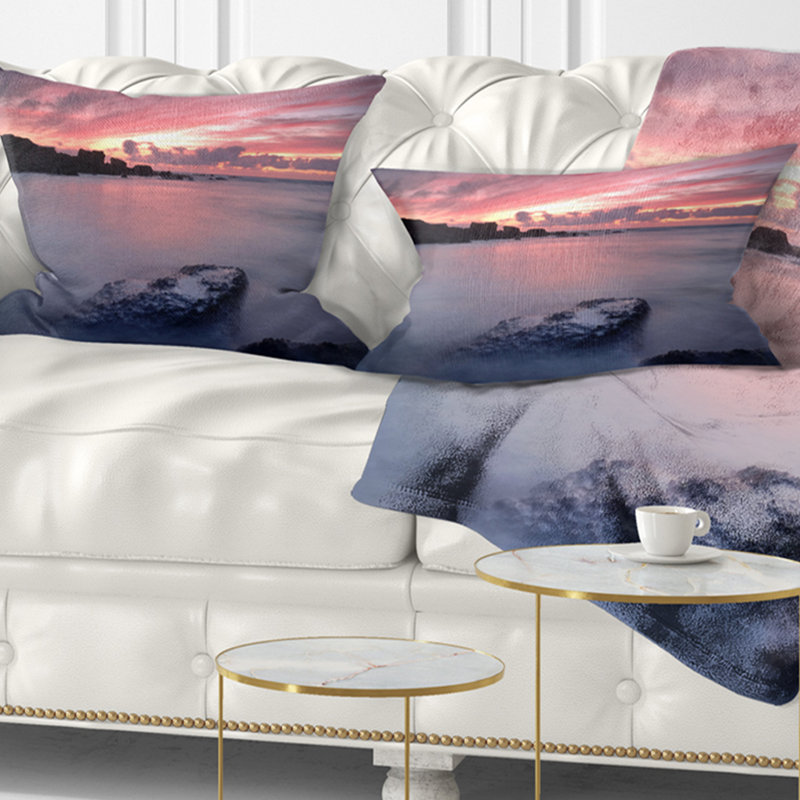Coussin Rocks Dark Samarra Seashore, Rectangle, 12 po x 20 po
