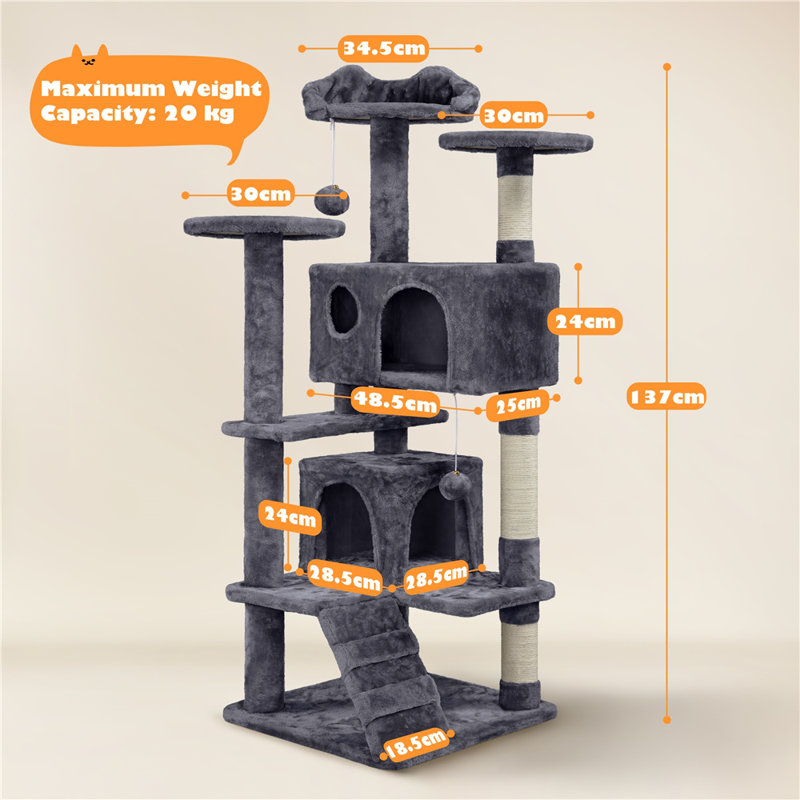 Multilevel  Cat Tree, Dark Grey
