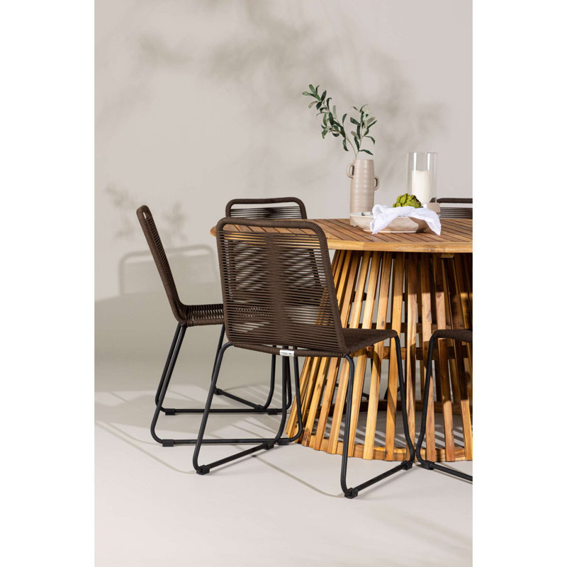Ashtyn 6 - Person Patio Dining Set with Round Table