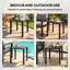 Table d'appoint d'extérieur 45,5 cm pour jardin, noir