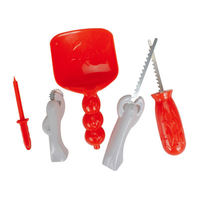 11" White and Orange Pumpkin Carving Kit