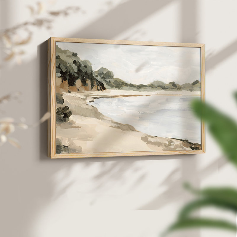 Bluff Bay II - reproduction encadrée - réarmable, H 16 po x l 20 po, Naturel