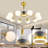 39.4" Bladeless Ceiling Fan with Remote and 10 lights-1419108088
