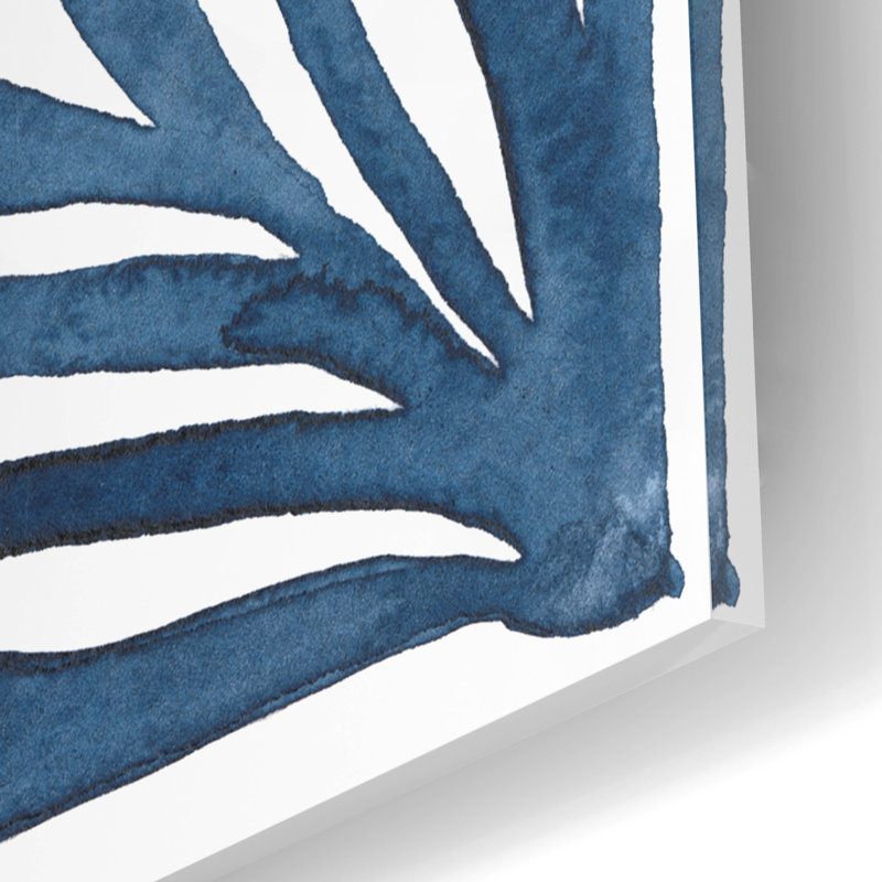 «Blue Stylized Leaf I» par Regina Moore, H 16 po x l 12 po x P 0,13 po