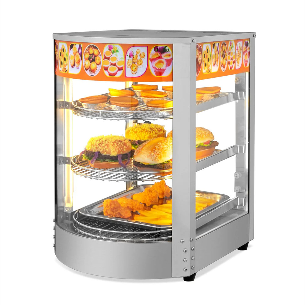 3-Tier 800W 110V Hot Food Warmer Display Case Countertop Mint Pantry®