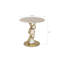 Pebble Marble Pedestal End Table
