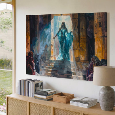 A Fantasy Styled Depiction Of An Canvas Ethereal Translucent Goddess Figure Emerging From A Wall Art Premium Quality Ready To Hang