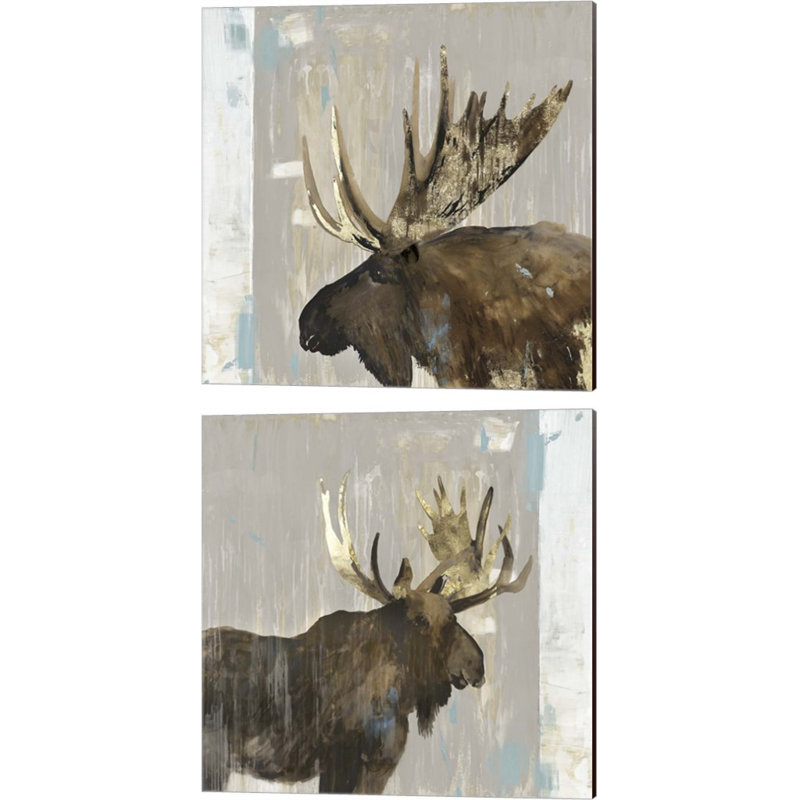«Moose Tails» par Aimee Wilson, art sur toile (ensemble de 2)