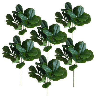 12 po x 12 po x 27 po - Branches fausses feuilles - Ensemble de 6 - Vert