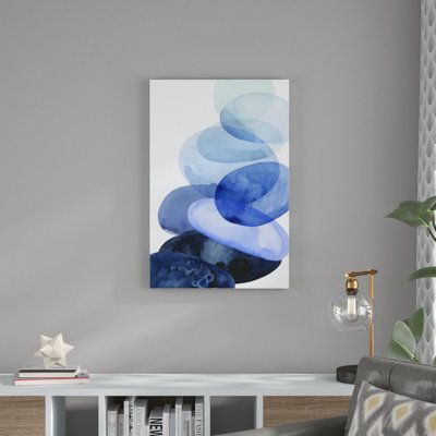 «River Worn Pebbles I» par Grace Popp, reproduction d'art sur toile tendue