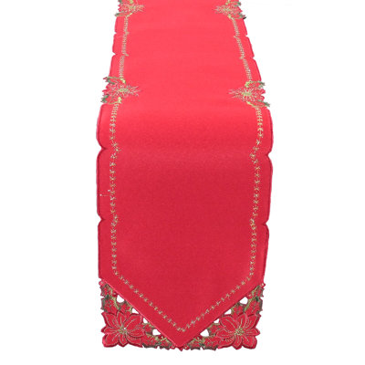 Chemin de table pour fêtes brodé nappe Sallee